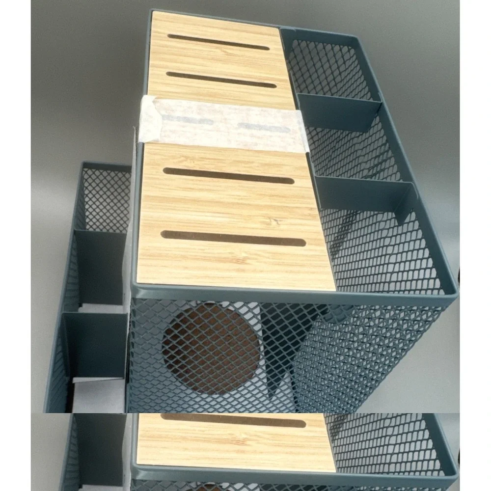 IKEA VIMPELFISK Bamboo And Metal Block Knife Holder‎ Kitchen Office Organizer